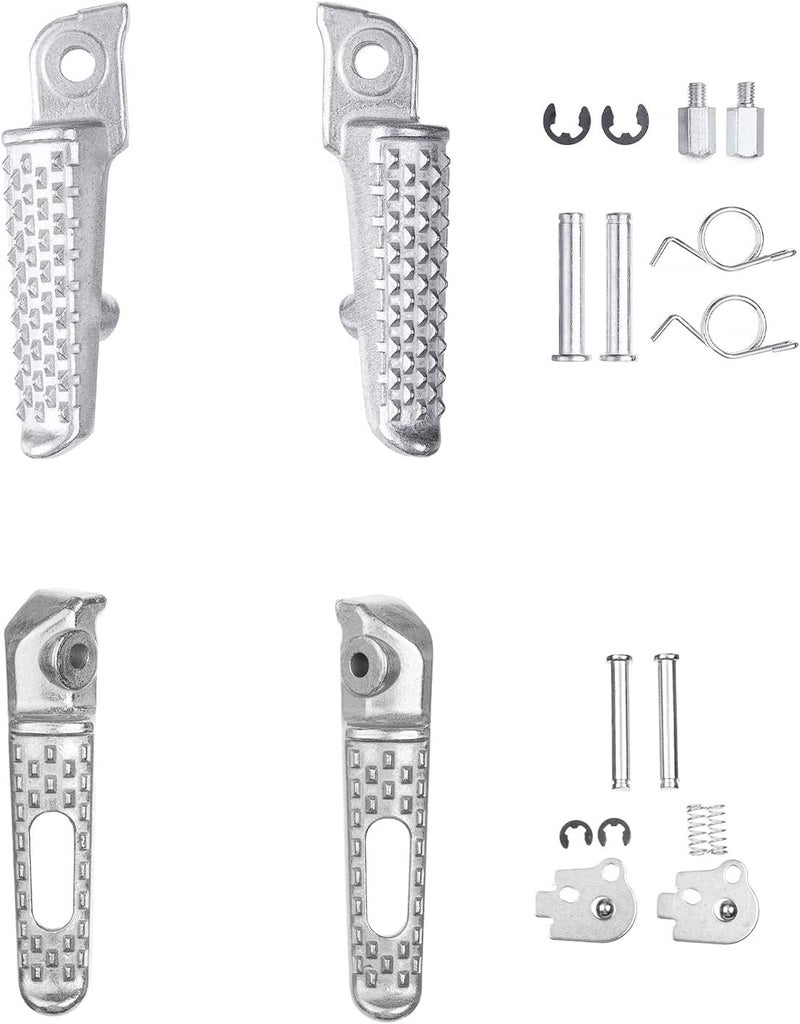 VPZMT Front Rear Foot Pegs/Footrest for Honda 2004-2012 CBR1000RR, 2003-2006 CBR600RR, 2008-2012 CB1000R Models (Front +Rear-White) - Image 5
